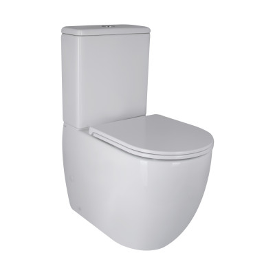 Унітаз-компакт Qtap Robin Ultra Quiet безободковий з сидінням Soft-close QT13222128AUQ1W