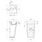 Раковина для підлоги моноблок Qtap Tern 440х380х830mm White QT1711G302WN