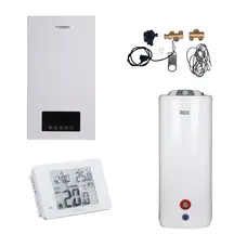 Комплексне рішення Thermo Alliance для котельні: електричний котел 6 кВт + комплект підключення бойлера + комбінований підлоговий водонагрівач 100 л