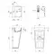 Комплект Qtap Tern: Раковина напольна моноблок 440х380х830 мм White + Донний клапан PU02O