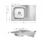 Кухонна мийка Brinex 5080-L 0,6 мм Satin (BRIN5080LSAT06)