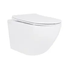 Унітаз підвісний Jay Rimless 485×360×320 мм, White, з сидінням Slim Duroplast/ Soft-close/ Quick Relase QT07335177RW Qtap