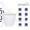 Унітаз підвісний Jay Rimless 485×360×320 мм, White, з сидінням Slim Duroplast/ Soft-close/ Quick Relase QT07335177RW Qtap