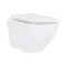 Унітаз підвісний Jay Rimless 485×360×320 мм, White, з сидінням Slim Duroplast/ Soft-close/ Quick Relase QT07335177RW Qtap