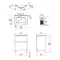 Комплект Qtap Albatross 605х825х460 White тумба підлогова + раковина урізна QT0171TN600D3060CW