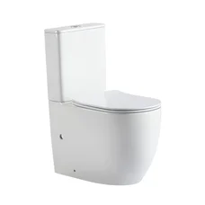 Унітаз підлоговий Qtap Robin New Ultra Quiet безобідковий з сидінням Soft-close WHITE QT13226083AW
