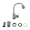 Змішувач для кухні Brinex Pure 015F41 з гнучким виливом   Nickel BRIPUR015F41NKL