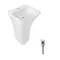 Комплект Qtap Crow: Раковина напольна моноблок 445x420x840 мм White + Донний клапан PU02O