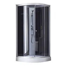 Душовий бокс Lidz Tani SB100x100.SAT.LOW.GR, скло тоноване 4 мм