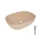 Раковина накладна Qtap Aquarius 470x380x120 мм, Beige, прямокутна, з донним клапаном QTAQA188SB49781