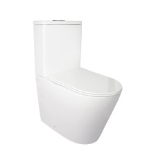 Унітаз-компакт Qtap Stork/Swan безобідковий з сідінням Soft-close QT15222178W