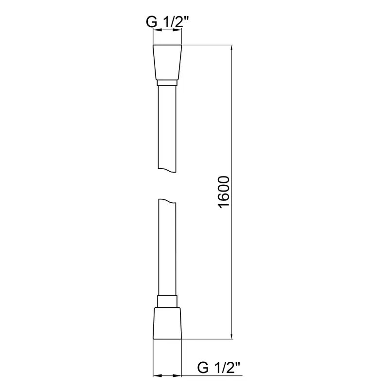 Шланг для ручного душу Qtap Hadice 1600 мм QTHADPVC160B Black Matt Шланг для ручного душу Qtap Hadice 1600 мм QTHADPVC160B Black Matt