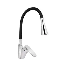 Змішувач для кухні Lidz Tani 007F3 з гнучким виливом (k40) LDTAN007F3BCR37649 Chrome/Black