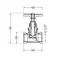 Вентиль латунний SD 15х1/2" ВР (YA)