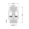 Зворотний клапан Thermo Alliance Base 1/2"ВВ Slim із латунним штоком TAB240W15S