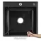 Lidz Handmade H5050HB Мийка для кухні інтегрована Decor Black PVD Honeycomb 2,5/0,5 мм LDH5050BDECPVD48369