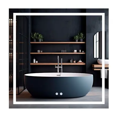Дзеркало Qtap Mideya (MI1) 800x800 з LED-підсвічуванням Touch, з антизапотіванням, димером, рег. яскравості QT2078NCF808048477