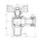 Кран кульовий Thermo Alliance Forte для води кутовий з накидною гайкою 1/2"ВЗ SF224W15