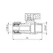 Кран кульовий обтискний SD Forte 20х3/4" ЗР SF262W20
