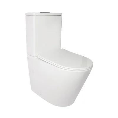 Унітаз-компакт Qtap Stork/Swan безобідковий з сідінням Soft-close QT15222179W