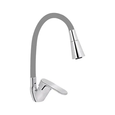 Змішувач для кухні Lidz Tani 008F3 з гнучким виливом (k40) LDTAN008F3GCR39507 Chrome/Grey