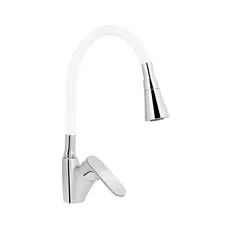 Змішувач для кухні Lidz Tani 007F3 з гнучким виливом (k40) LDTAN007F3WCR40423 Chrome/White