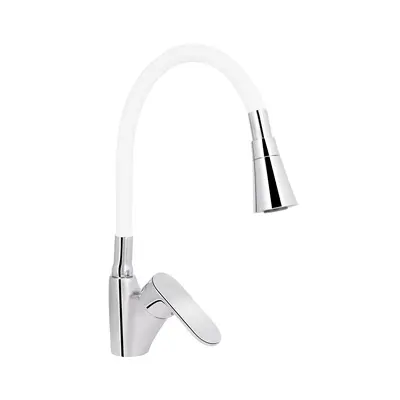Змішувач для кухні Lidz Tani 007F3 з гнучким виливом (k40) LDTAN007F3WCR40423 Chrome/White