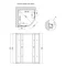 Душова кабіна Lidz Latwa SC90x90.SAT.HIGH.GR, скло тоноване 4 мм без піддона