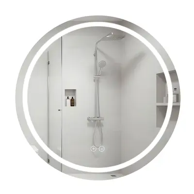 Дзеркало Qtap Mideya R800 з LED-підсвічуванням Touch, з антизапотіванням, димером QT2078NCR8080W