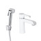 Змішувач для раковини Qtap Grand (з гігієнічним душем) QTGRA272CRW45671 Chrome/White