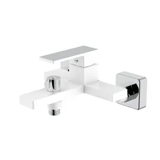 Змішувач для ванни Qtap Gemini (з душовим гарнітуром) QTGEM259CRW45683 Chrome/White