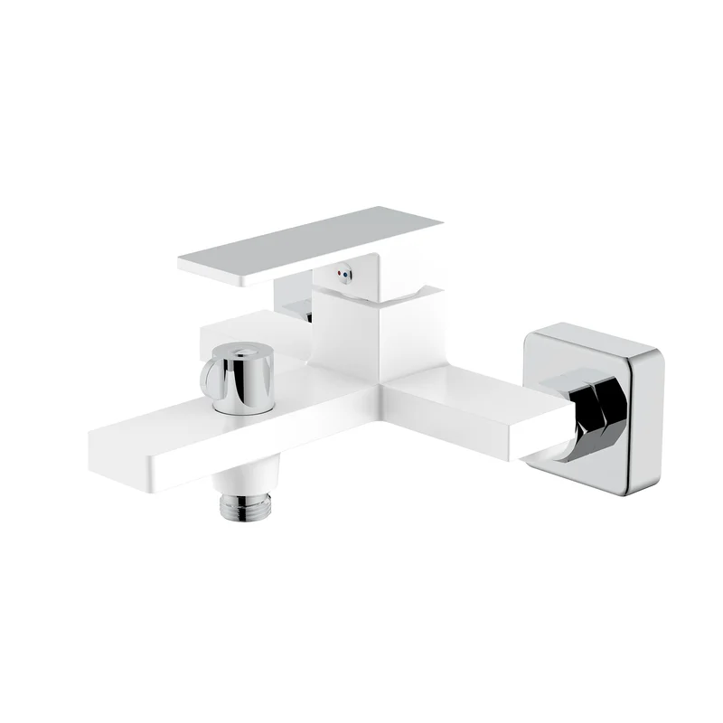 Змішувач для ванни Qtap Gemini (з душовим гарнітуром) QTGEM259CRW45683 Chrome/White