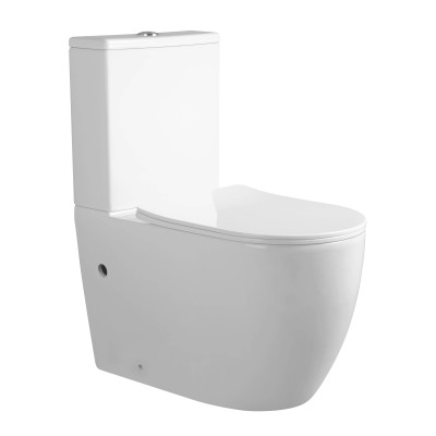 Унітаз підлоговий Qtap Grand Ultra Quiet безобідковий з сидінням Soft-close WHITE QT26228301W