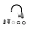 Змішувач для кухні Brinex Pure 015F3 з гнучким виливом   Nickel/Black BRIPUR015F3NKB