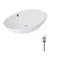 Комплект Qtap Dove: Раковина накладна овальна 635x420x150 мм White + Донний клапан PU02O