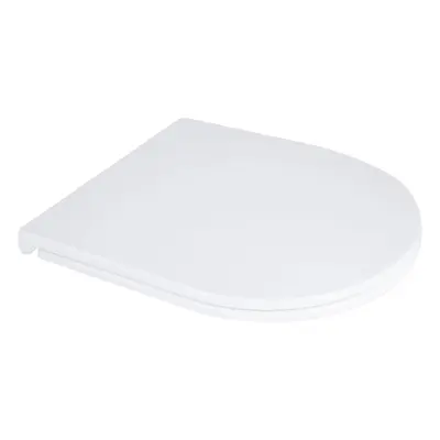 Сидіння для унітаза підлогового (Dove) 425×363×30 мм, White, з мікроліфтом, Slim Duroplast, Quick Release QT06228380BW3 Qtap