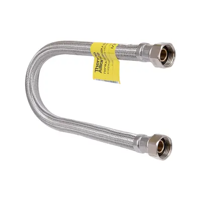 Шланг для води Thermo Alliance Forte D10 (посилений) 40 см, нерж. оплетення 1/2"x1/2" ВВ TAF384W40