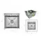 Lidz Handmade H5050H Мийка для кухні інтегрована Decor Honeycomb 2,5/0,5 мм LDH5050DEC48365