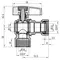 Кран кульовий Thermo Alliance Standart 3/4"ВВ кутовий, PN40, з накидною гайкою TAS223W20