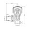 Кран радіаторний SD Forte Powerful 1/2" з антипротіканням кутовий SF232W15