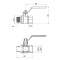 Кран кульовий SD Plus 3/4" ВЗ для води (важіль) SD605NW20PN40