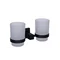 Склянка з тримачем Qtap Crow настінна подвійна QTST6201103B Black (Sklenka)