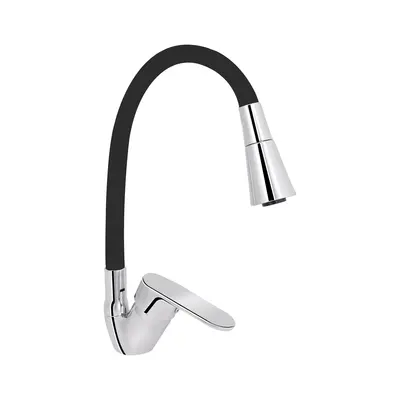 Змішувач для кухні Lidz Tani 008F3 з гнучким виливом (k40) LDTAN008F3BCR39484 Chrome/Black