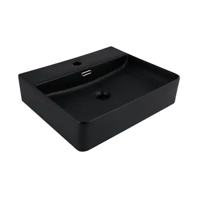Раковина Qtap Nando LT 500х420х130 Matt black QT12116146AMB