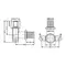 Кут натяжний Icma №1040 d16х2,2-1/2"В настінний 851040ADBO05