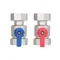 Комплект кранів кульових Thermo Alliance Standart 1"ВВ прямий з накидною гайкою TAS262RBW25