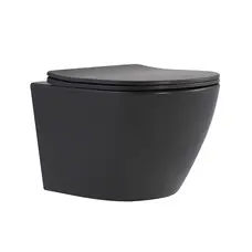 Унітаз підвісний Qtap Robin Ultra Quiet 520×365×340 мм, Anthracite, з сидінням Slim Duroplast / Soft-close / Quick Release QTROB26AN48995