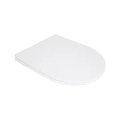 Сидіння для унітазу Qtap (Taurus 490) 422x360x30 мм, White, з мікроліфтом, Slim Duroplast, Quick Release QTSC179W49383