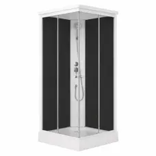 Душовий бокс Lidz Kubis SB90x90.SAT.LOW.GR, скло тоноване 4 мм