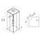 Душовий бокс Lidz Kubis SB90x90.SAT.LOW.GR, скло тоноване 4 мм